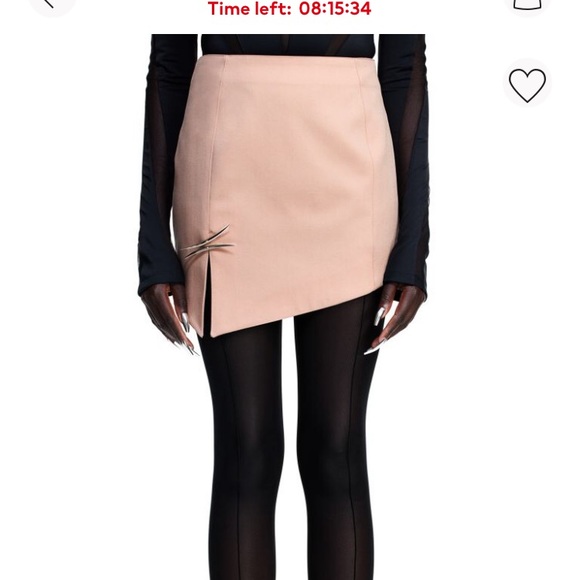 Mugler x HM wool skirt pink US18 - Picture 6 of 9